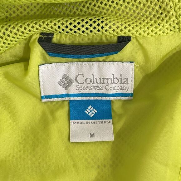 Columbia Boys Jacket Medium Omni-Tech Waterproof Hood Blue Zip Front - Picture 7 of 10